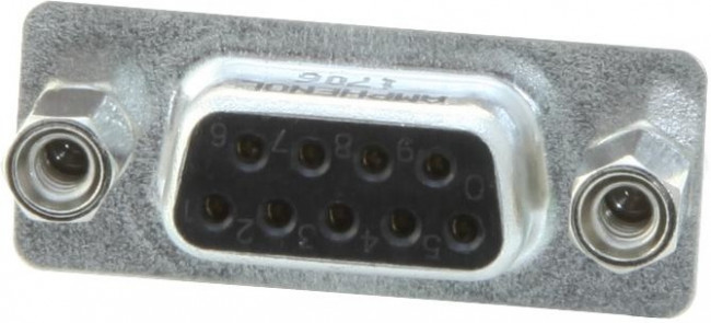 L717SDEH09POL2RM8, Разъем D-Sub; PIN: 9; гнездо; "папа"; на PCB,клипс