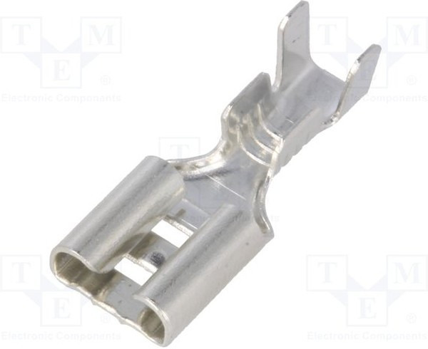 ST-005/3, Наконечник плоский, 6,3мм, 0,8мм, "мама", 1,5-2,5мм2, обжим