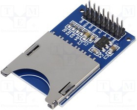 OKY3001, Модуль: адаптер, штыревой, SD, для карт SD, Интерфейс: SPI