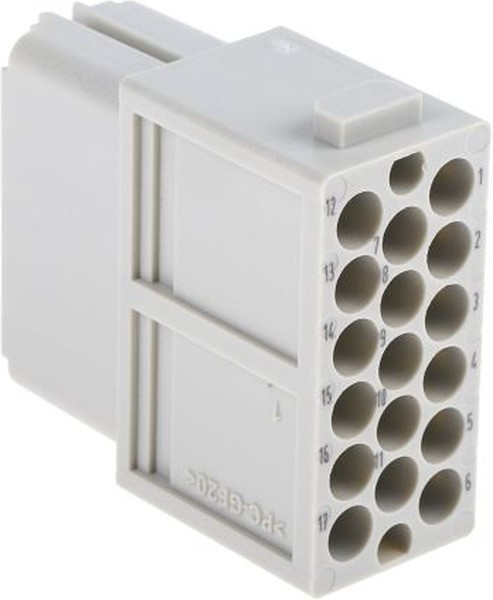 09140173101, Разъем: HAN, модуль, "мама", Han Modular DDD, PIN: 17, 10А, 160B 09140173101, Разъем: HAN, модуль, "мама", Han Modular DDD, PIN: 17, 10А, 160B