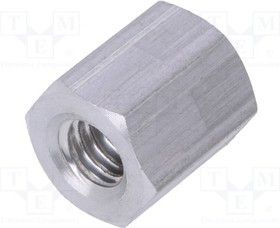 TFF-M4X8/DR136, Дистанцирующая стойка с резьбой, 8мм, Внутр.резьба: M4, алюминий