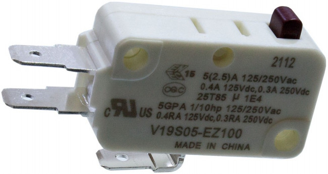 V19S05-EZ100, Микропереключатель SPDT 5A 125В переменного тока 100гр V19S05-EZ100, Микропереключатель SPDT 5A 125В переменного тока 100гр