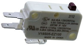 V19S05-EZ100, Микропереключатель SPDT 5A 125В переменного тока 100гр V19S05-EZ100, Микропереключатель SPDT 5A 125В переменного тока 100гр