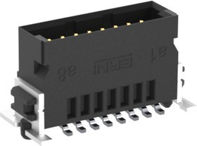 254536 / 254536-E, SMC Series Surface Mount PCB Header, 16 Contact(s), 1.27mm Pitch, 2 Row(s)