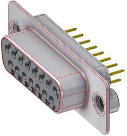 DTS15SY/2M85UN, D-Sub socket, Socket, DA-15, Radial Leads