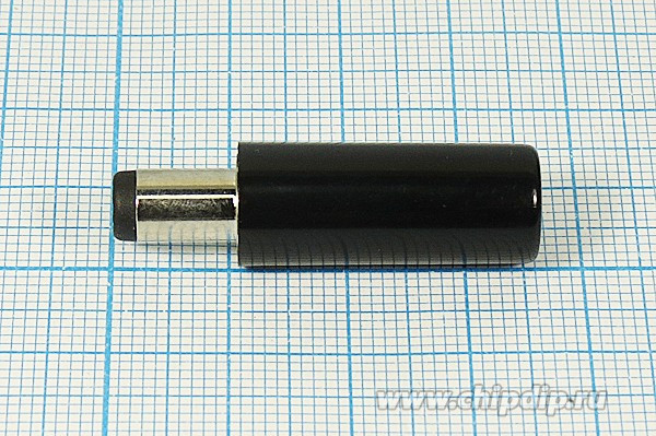 Разъем питания DC вилка, D6.3 d3.1 L9, 2C, на кабель, бакелит хвост