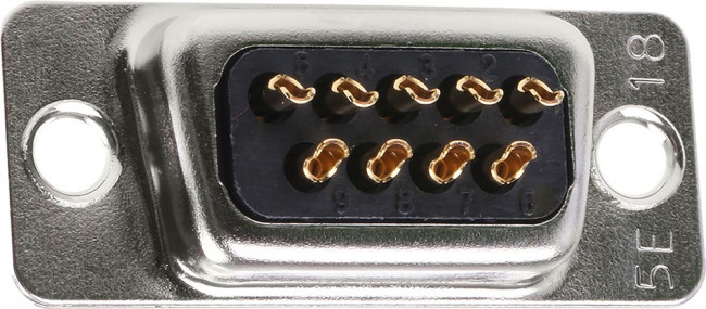 HDEB-9P-05, Разъем D-Sub; PIN: 9; вилка; "папа"; пайка; Серия: HD; Покрытие: позолота
