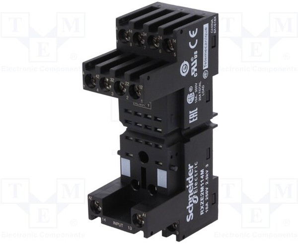 RXZE2M114M, Аксес.для реле: панелька, PIN: 14, DIN, Выводы: винтовые клеммы