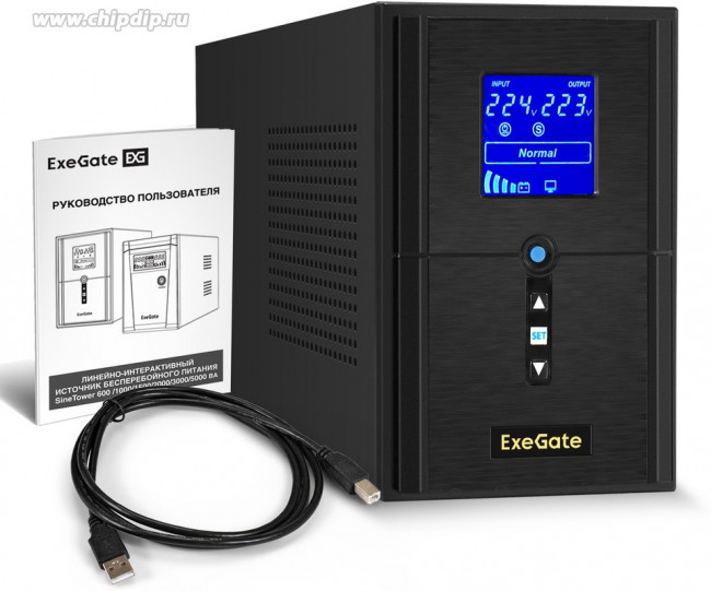 EX295981RUS, ИБП (инвертор, синус, для котла) ExeGate SineTower SN-1000.LCD. AVR.2SH.1C13.USB 1000VA/800W, чистая синусоида, LCD дисплей, AV EX295981RUS, ИБП (инвертор, синус, для котла) ExeGate SineTower SN-1000.LCD. AVR.2SH.1C13.USB 1000VA/800W, чистая синусоида, LCD дисплей, AV