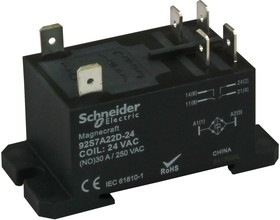 92S7A22D-24, General Purpose Relays DPST-NO 30A