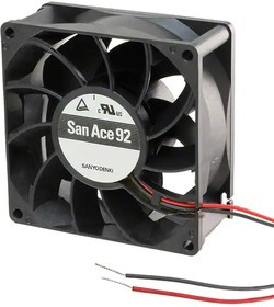 9S0912L402, DC Fans DC Axial Fan, 92x92x25mm, 12VDC, Silent Series