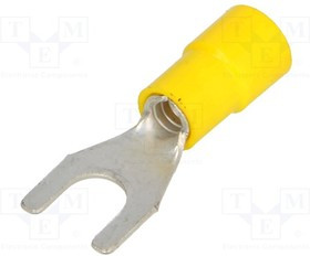 BM00332, Наконечник: вилка, M6, d: 6,3мм, 4-6мм2, обжим, на провод, луженые