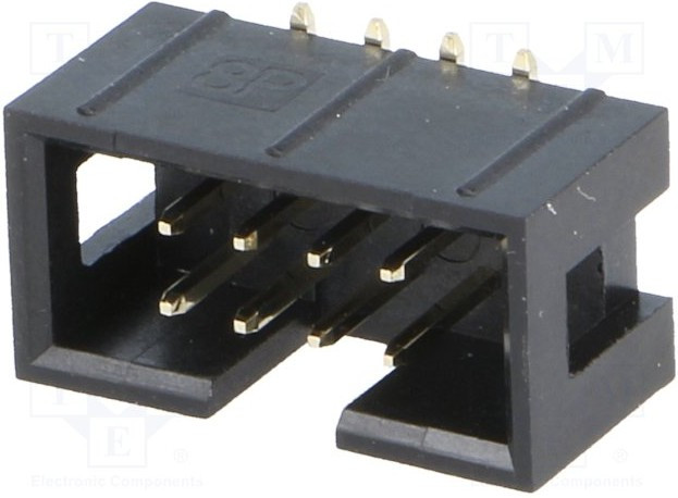 T821M108A1S100CEU-, Гнездо, IDC, "папа", PIN: 8, прямой, SMT, "gold flash", 2,54мм