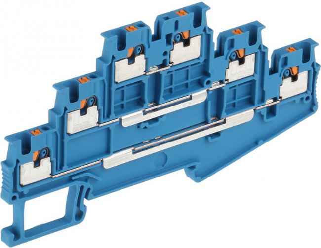 3213726, DIN Rail Terminal Blocks PT 1,5/S-3L BU 3213726, DIN Rail Terminal Blocks PT 1,5/S-3L BU