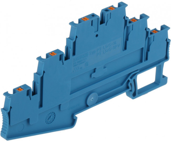 3213726, DIN Rail Terminal Blocks PT 1,5/S-3L BU 3213726, DIN Rail Terminal Blocks PT 1,5/S-3L BU