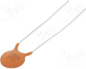CC-103/500, Конденсатор: керамический, 10нФ, 500В, Y5V, -20-80%, THT, 10мм