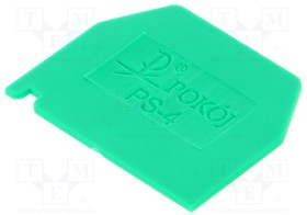 PS-4-GN, Концевая планка, ZG-G2.5, ZG-G4, зеленый, Шир: 1мм, полиамид