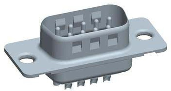 DEP09P065TXLF, D-Sub Standard Connectors 9P SOLDER MALE SHELL SIZE E