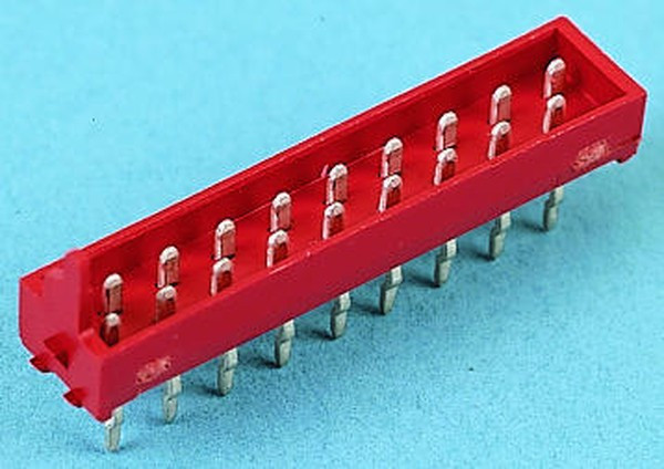 215464-8, Conn Shrouded Header (4 Sides) HDR 8 POS 1.27mm Solder ST Top Entry Thru-Hole T/R