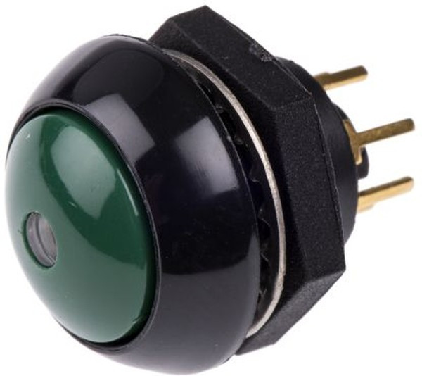 LP9-11231G25, Illuminated Push Button Switch, Momentary, Panel Mount, SPDT, Green LED, 28V dc, IP68S LP9-11231G25, Illuminated Push Button Switch, Momentary, Panel Mount, SPDT, Green LED, 28V dc, IP68S