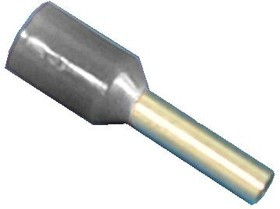 LT10008 (TIC-1.0-8) серый, Наконечник 8мм для обжима многожильн. кабеля 1,0мм² изолированный