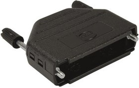09670150426, D-Sub Backshells D SUB 15 POLE PLASTIC HOOD BLACK