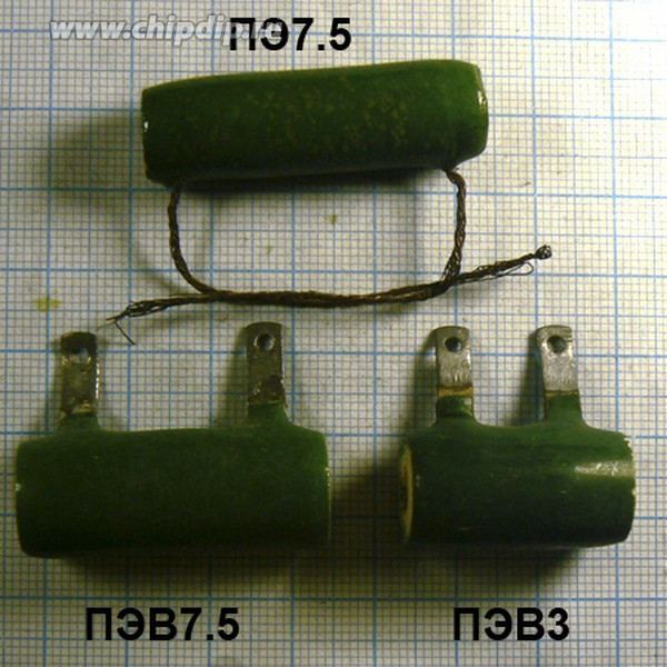 Резистор постоянный 5.1 Ом 3Вт, размер 14.0x 26.0мм, 10%, WW, ПЭВ; Р 5,1 \ 3\ 14,0x 26,0\10\WW\2C\ПЭВ\