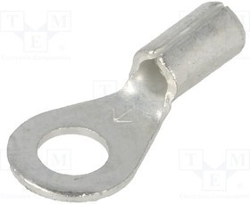 KEYS8204, Наконечник: кольцевой, M4, 1,3-1,6мм2, обжим, на провод, медь