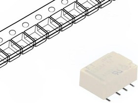 FTR-B3GA4,5Z-B10, Реле 1A PCB DPDT 4.5V FLAT TYPE