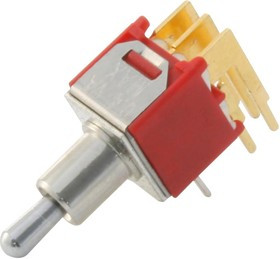 2MD3T2B2M6RE, Рычажный переключатель, Вкл.-Выкл.-Вкл., DPDT, Без Подсветки, Серия 2MD3, Сквозное Отверстие