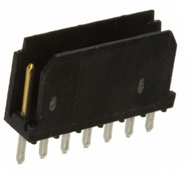 76384-307LF, Conn Shrouded Header HDR 7 POS 2.54mm Solder ST Thru-Hole Tube