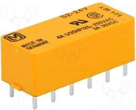 S224ULCSAD, Polarized Power-Relay, 2-Form-A, 2-Form-B, Single side stable, PC board