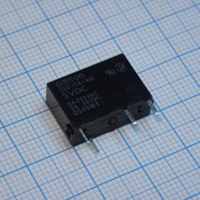G6D1AASI5DC, Power Relay 5VDC 5A SPST-NO(17.5x6.5x12.5)mm THT