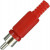 PL2149, Разъем RCA штекер пластик на кабель, красный, Pro Legend