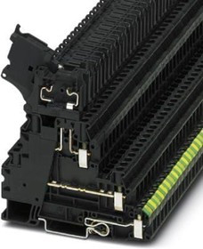 3214321, DIN Rail Terminal Blocks UT 4-PE/L/HESILED 24 (5X20)