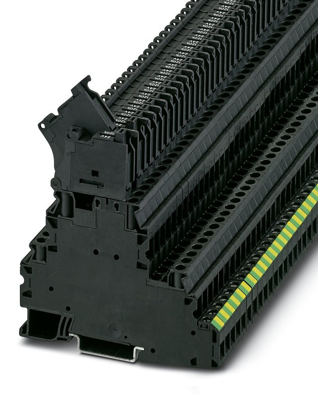 3214321, DIN Rail Terminal Blocks UT 4-PE/L/HESILED 24 (5X20)