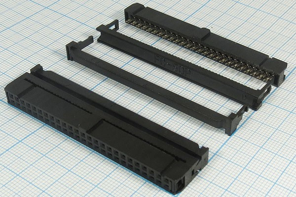 IDC-50F, гнездо на шлейф шаг 2.54мм (110-50TAK)