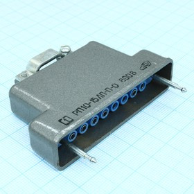 РП10-15 ЛП П-О розетка с/к, Соединитель низкочастотный, прямоугольный, внутреннего монтажа, год 90