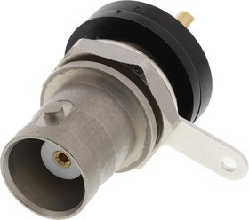 J01001A1222, jack Panel Mount BNC Connector, 50, Solder Termination, Straight Body