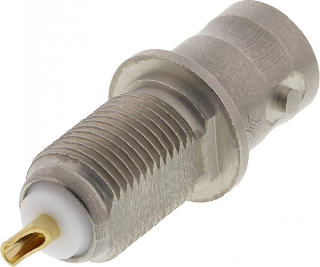 J01001A1222, jack Panel Mount BNC Connector, 50, Solder Termination, Straight Body