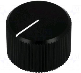 508.6131, Rotary Knob Black ø24mm White Indication Line