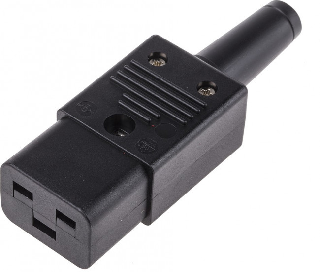 4795.0000, Разъем ввода питания, IEC C19, Гнездо, 250 В AC, 16 А, Монтаж на Кабель, Винт