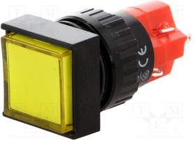 V16F-11Z-230Y, Переключатель: кнопочный, Пол: 2, SPDT, 3A/250ВAC, 2A/24ВDC, ON-ON