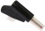 R 941 460 600, Black Male Banana Plug, 4 mm Connector, 30A, 750V ac, Nickel, Tin Plating R 941 460 600, Black Male Banana Plug, 4 mm Connector, 30A, 750V ac, Nickel, Tin Plating