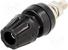 BS-50A-B, Гнездо, "банан" 4мм, 50А, 60ВDC, черный, винтами, 57мм