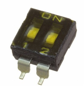 DMR02T, DIP Switches/SIP Switches Srfce mnt-IC typ Dip 2pos.- recessed act