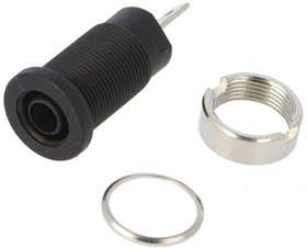 FCR73575B, Panel Mount Socket, Black, Nickel-Plated, 1kV, 24A