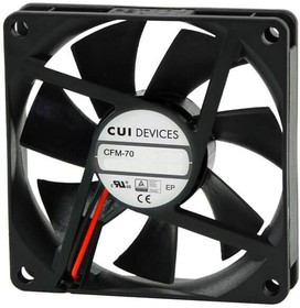CFM-7015V-123-215, DC Fans 12Vdc 0.57W 19CFM DC Axial 70x70x15mm