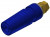 972357702, Blue Female Banana Socket, 4 mm Connector, M4 Thread Termination, 32A, 1000V ac/dc, Gold