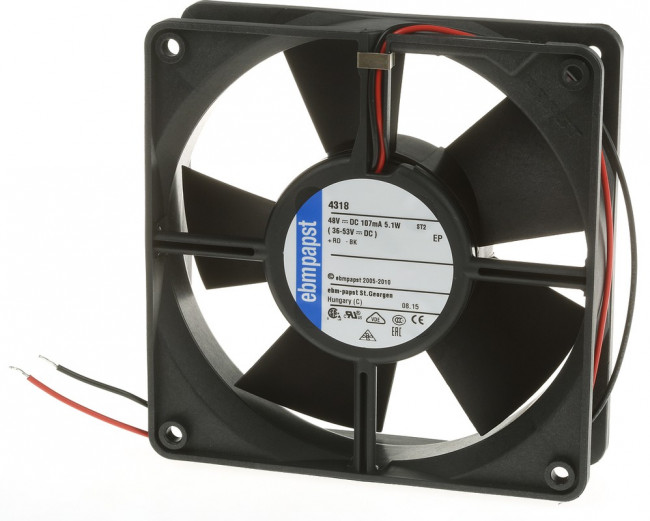 Вентилятор Ebmpapst 4318 48v 0,105A 2pin 119x32 Вентилятор Ebmpapst 4318 48v 0,105A 2pin 119x32